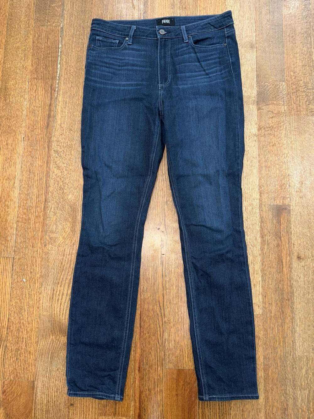 Paige Jeans 31 Dark Wash Straight Leg Denim Jeans